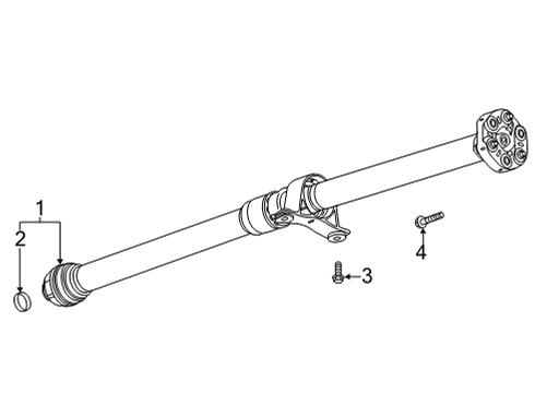 2020 Cadillac CT4 Drive Shaft - Rear Drive Shaft Clamp Diagram for 11602571