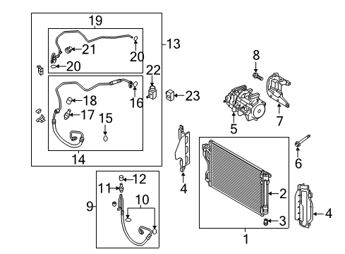 2012 Hyundai Sonata A/C Condenser, Compressor & Lines Liquid Pipe Diagram for 977744R000