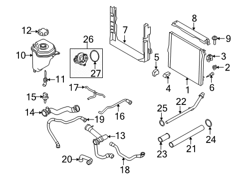 2010 BMW X5 Wiper & Washer Components Washer Fluid Reservoir Diagram for 61677161477