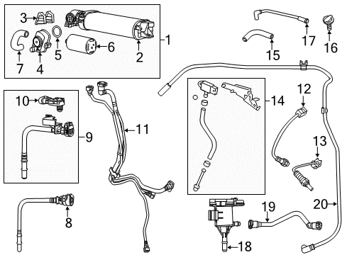 2014 Chrysler 300 Emission Components Valve-PCV Diagram for 68083202AC