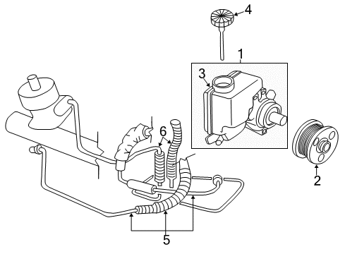 1997 Buick Regal P/S Pump & Hoses, Steering Gear & Linkage Hose Asm-P/S Gear Inlet Diagram for 26071661
