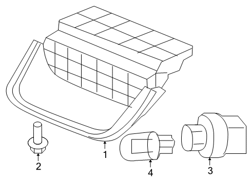 2010 Honda CR-V Bulbs Lamp Unit Diagram for 34271-SWA-A01