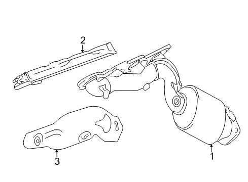 2015 Lexus LS460 Exhaust Manifold Exhaust Manifold Sub-Assembly, Right Diagram for 17104-38080