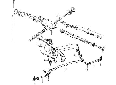 1989 Dodge Dakota P/S Pump & Hoses, Steering Column, Steering Gear & Linkage Hose Power Steering Pump To Gear Pr Diagram for 4333859