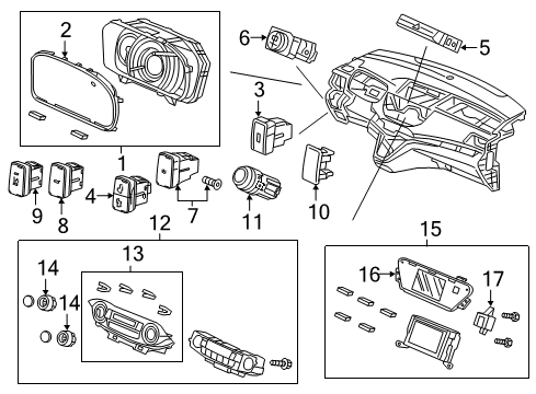 2015 Honda CR-V Lift Gate Switch Assy, Tail Gate Diagram for 74810-T1W-A01