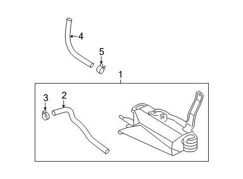 2009 Toyota Highlander Trans Oil Cooler Oil Cooler Diagram for 32920-48121