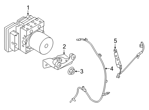 2018 Kia Sorento ABS Components Bracket-Hydraulic Module Diagram for 58960C5500