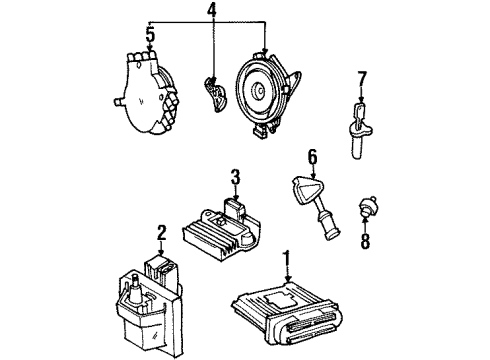 1997 Pontiac Firebird Ignition System Wire Kit, Spark Plug Diagram for 19351559