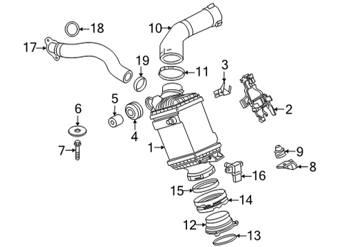 2021 BMW X6 Intercooler Repair Kit Coupling Ring Diagram for 17518669898