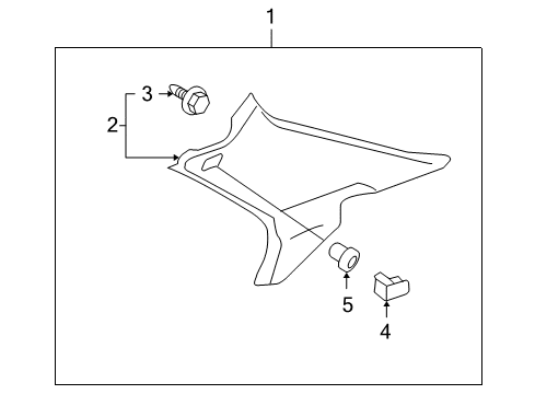 2003 Honda Accord Interior Trim - Quarter Panels Garnish, L. *YR239L* Diagram for 84181-SDB-A01ZB