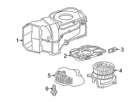 2006 Chrysler Crossfire Blower Motor & Fan Resistor-Blower Motor Diagram for 5096900AD