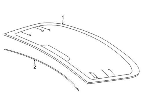 2021 BMW 430i Glass & Hardware - Back Glass COVER, REAR WINDOW, TOP Diagram for 51319881190