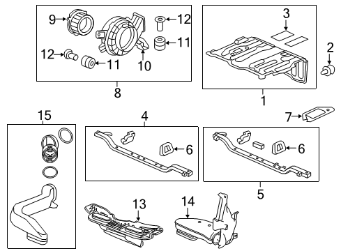 2016 Honda CR-Z Electrical Components Duct Assy., FR. Diagram for 1J630-RTW-000