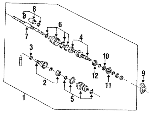 1993 Nissan Sentra Axle Shaft - Front Repair Kit-Dust Boot, Outer Diagram for 39241-53J27