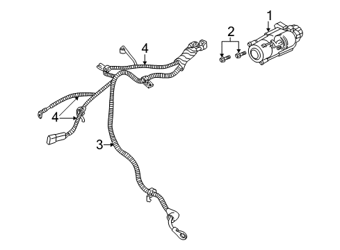 2001 Cadillac Seville Starter Harness Diagram for 15372002