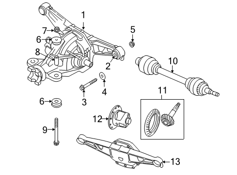 2003 Dodge Viper Axle & Differential - Rear BUSHING-Axle Mount Diagram for 4626738AB