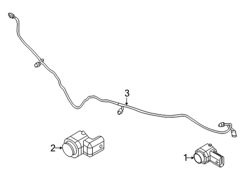 2015 Jeep Renegade Parking Aid Wiring-Park Assist Sensors Diagram for 68256444AA