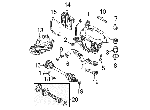 2002 BMW 330Ci Axle & Differential - Rear Shafts Rear Right Cv Axle Shaft Diagram for 33217504523