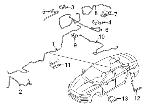 2019 Lincoln MKZ Antenna & Radio Isolator Diagram for DP5Z-18K891-A