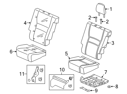 2019 Honda Ridgeline Rear Seat Components Cover, R. RR. Seat Gap *NH900L* (DEEP BLACK) Diagram for 82195-T6Z-A11ZA