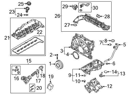 2018 BMW 540d xDrive Throttle Body Gasket Set Diagram for 11428583897