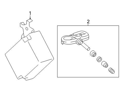 2022 Toyota Corolla Tire Pressure Monitoring Receiver Diagram for 897B0-12050