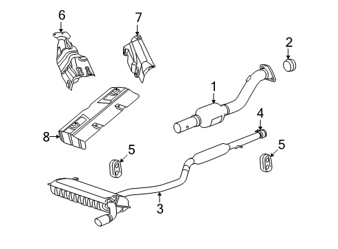 2011 Jeep Patriot Exhaust Components Exhaust Muffler And Resonator Diagram for 5147217AC