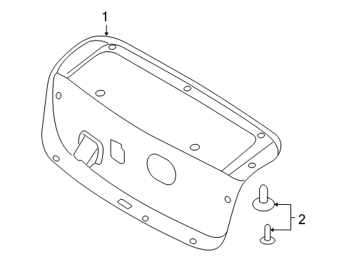 2007 Hyundai Sonata Interior Trim - Trunk Lid Cover-TAILGATE Trim Panel BLANKING Diagram for 81753-3K000