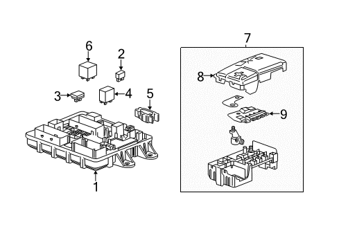 2015 Chevrolet Corvette Fuse & Relay Breaker Asm, Circuit (Mini 25Amp Non-Cycling) Diagram for 12182116