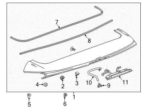 2016 Buick Encore Rear Spoiler Spoiler Diagram for 42692609