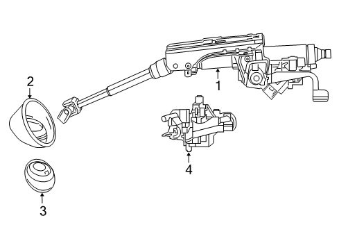 2008 Jeep Patriot Steering Column & Wheel, Steering Gear & Linkage Column-Steering Diagram for 68004244AA