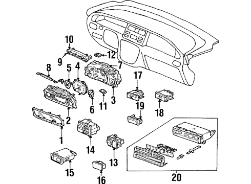 1996 Honda Odyssey Switches Switch Assembly, Wiper Diagram for 35256-SX0-G01