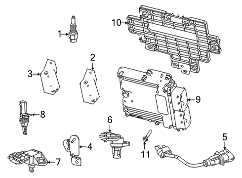 2021 Ram 1500 Ignition System Bolt-HEXAGON FLANGE Head Diagram for 6102433AA