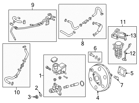 2016 Kia Optima Hydraulic System Hose Assembly-Brake Booster Vacuum Diagram for 59130-C1400