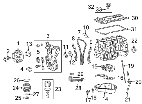 2011 Toyota Sienna Filters Cover Plate Gasket Diagram for 11328-0V010