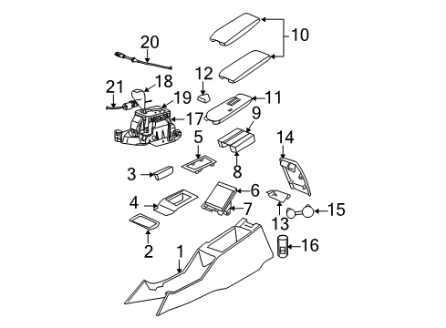 2006 Dodge Charger Gear Shift Control - AT Transmission Shifter Diagram for 68091343AA