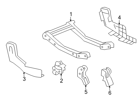 2009 Saturn Vue Tracks & Components Latch Diagram for 96800161