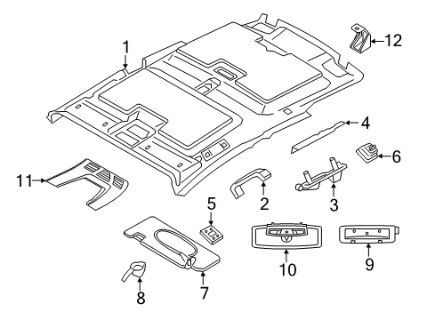 2015 BMW i3 Interior Trim - Roof Interior Light Diagram for 63319248671