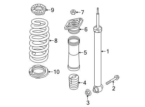 2016 Kia Optima Shocks & Components - Rear Pad-Rear Spring, Lower Diagram for 55360D5000