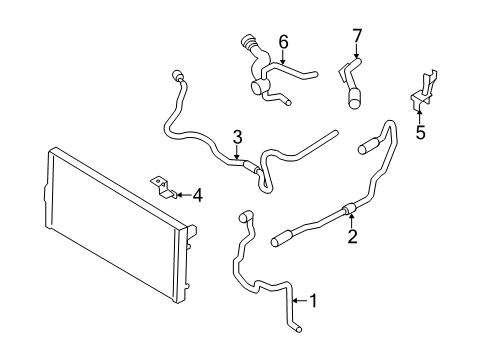 2016 BMW 535i xDrive Hoses, Lines & Pipes Coolant Hose Diagram for 17128614879