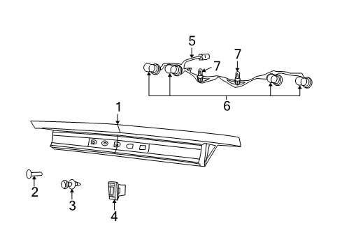 2010 Dodge Challenger Bulbs Lamp-Tail Stop Backup Diagram for 5028775AD