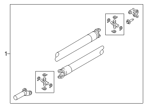 2012 Ford F-350 Super Duty Drive Shaft - Rear Drive Shaft Diagram for BC3Z-4602-P