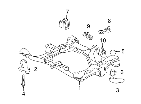 2006 Honda Odyssey Suspension Mounting - Front Bolt, Flange (14X125) Diagram for 90165-SHJ-A00