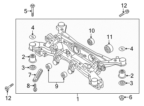 2017 Kia Sorento Suspension Mounting - Rear Bolt Diagram for 55419-2P000