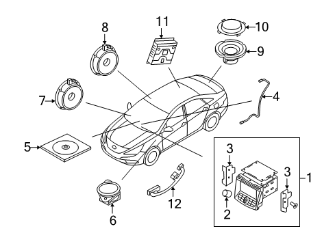 2012 Hyundai Sonata Navigation System Map Cd Rom-Navigation Diagram for 96553-3Q110