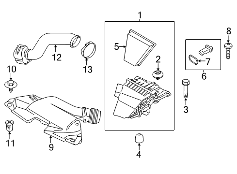 2015 BMW Z4 Powertrain Control Intake Silencer Diagram for 13717613822