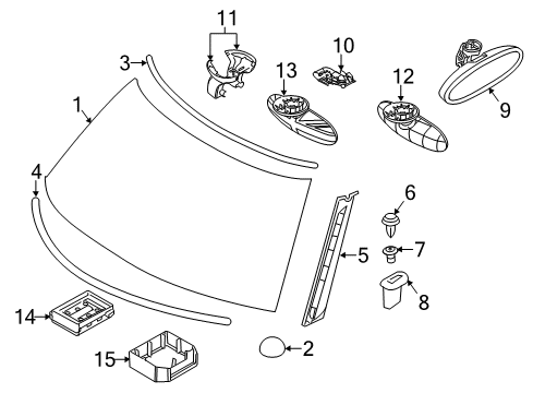 2011 Mini Cooper Countryman Wiper & Washer Components Clip Diagram for 51777171002