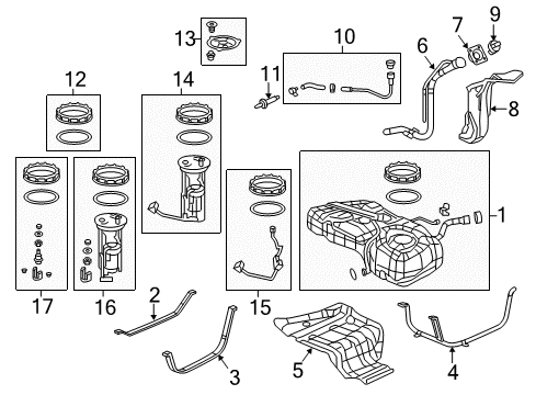 2014 Honda CR-V Senders Pipe Assy., Breather Joint Diagram for 17656-T0A-A01