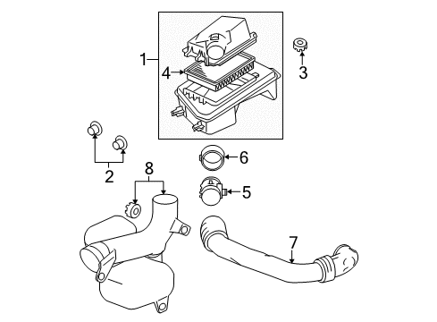 2006 Chevrolet Malibu Filters Cleaner, Air Diagram for 89047825