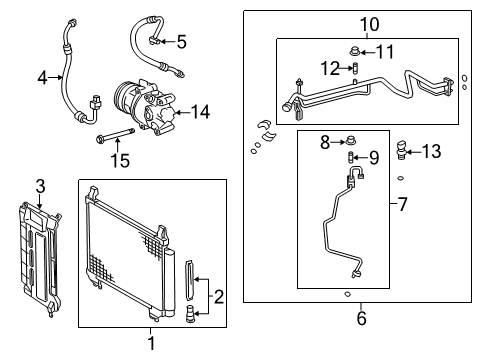 2013 Toyota Yaris Air Conditioner Discharge Hose Diagram for 88711-52380